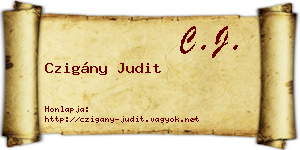 Czigány Judit névjegykártya